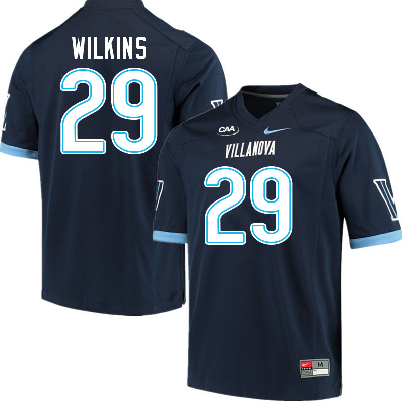Villanova Wildcats #29 Samir Wilkins College Football Jerseys Stitched-Navy Villanova Wildcats #29 Samir Wilkins College Football Jerseys Stitched-Navy